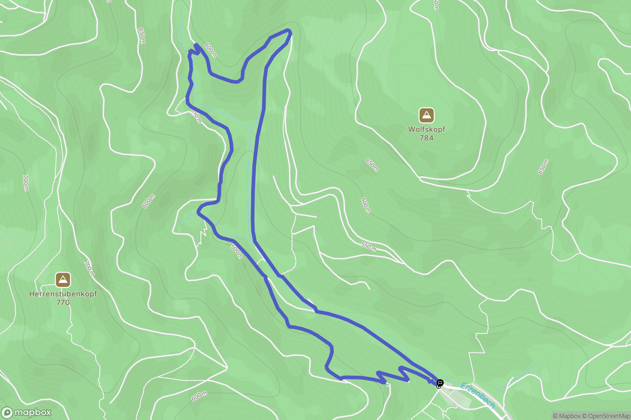 Steinbach : carte du parcours de randonnée - France