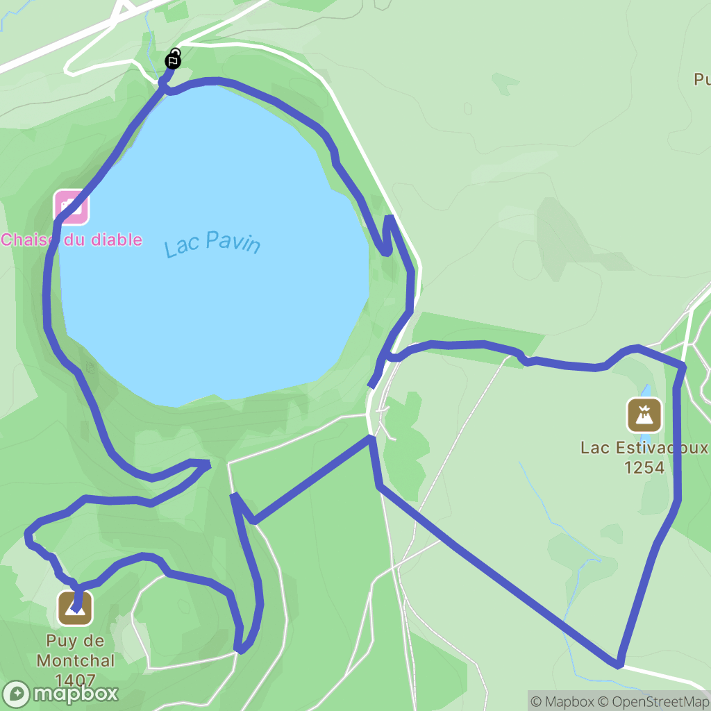 Besse-et-Saint-Anastaise : carte du parcours de randonnée - France
