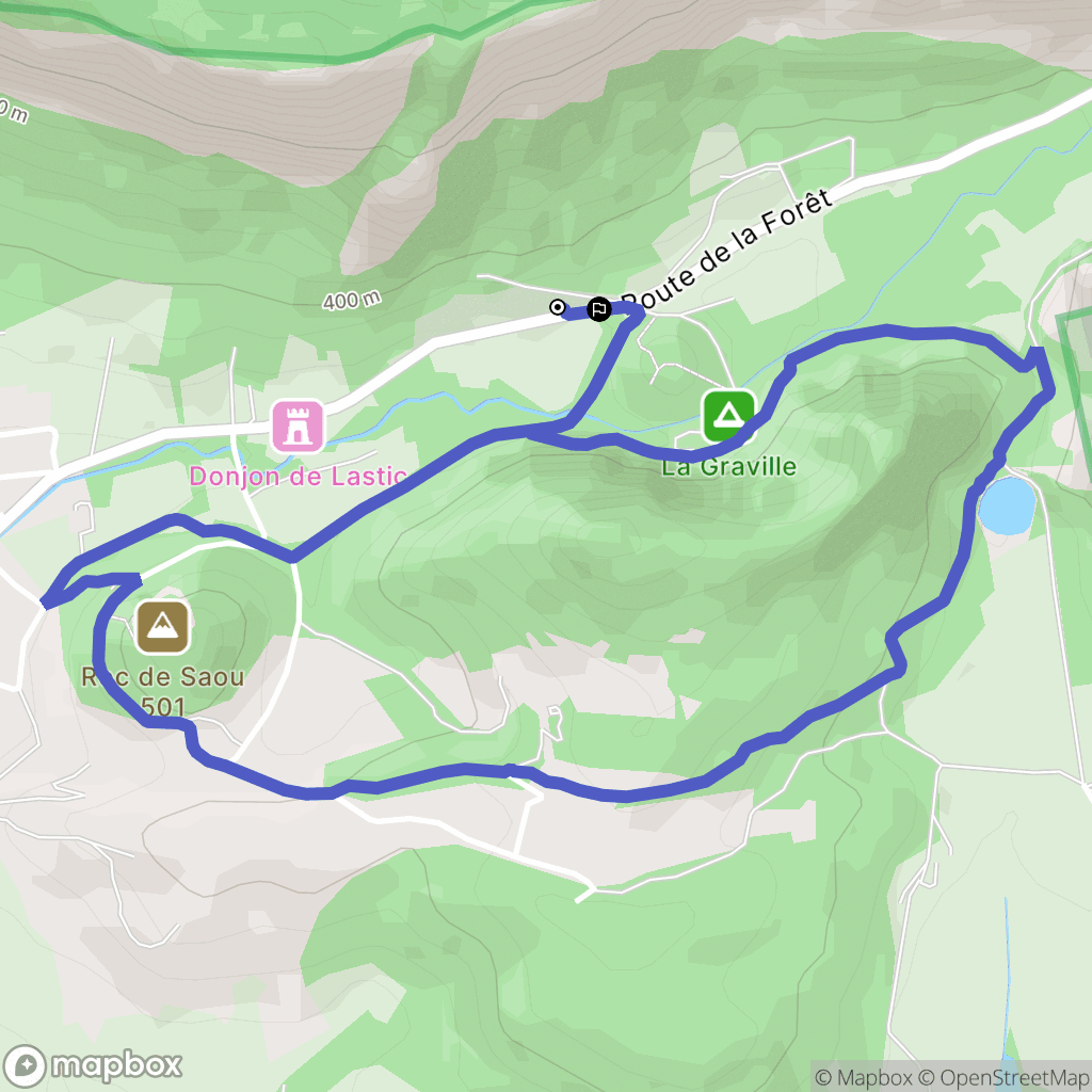 Saou : carte du parcours de randonnée - France
