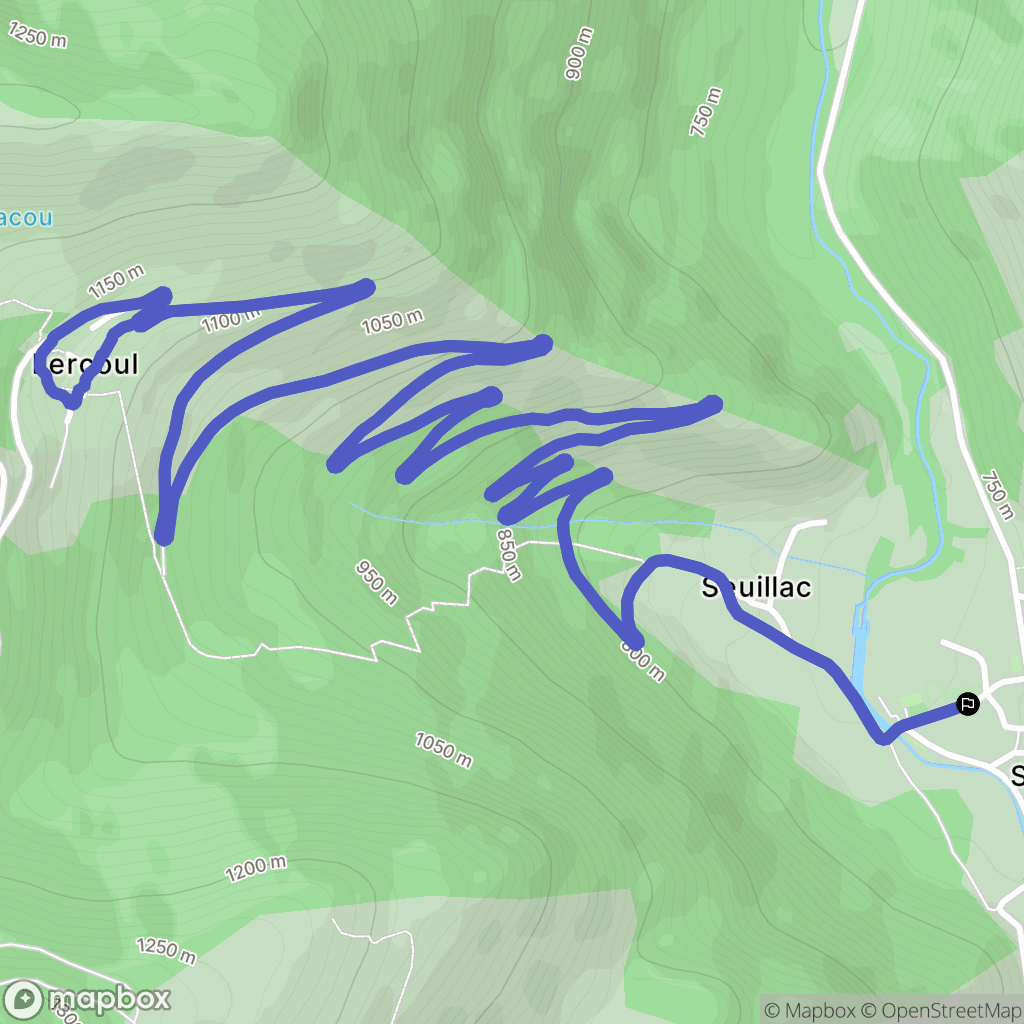 Siguer : carte du parcours de randonnée - France