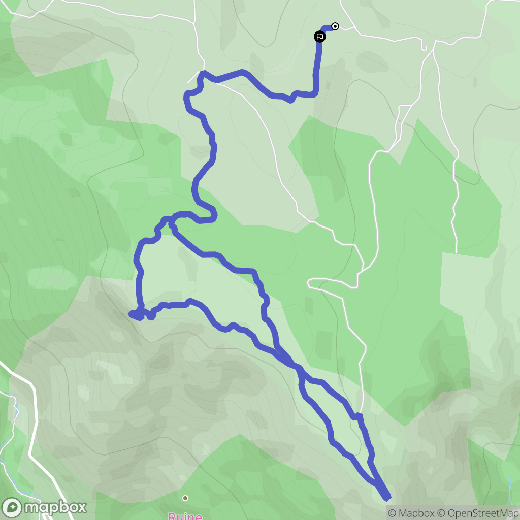 Saint-André-de-Vézines : carte du parcours de randonnée - France