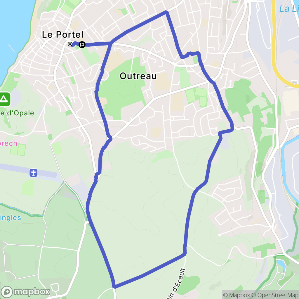 Le Portel : carte du parcours de randonnée - France