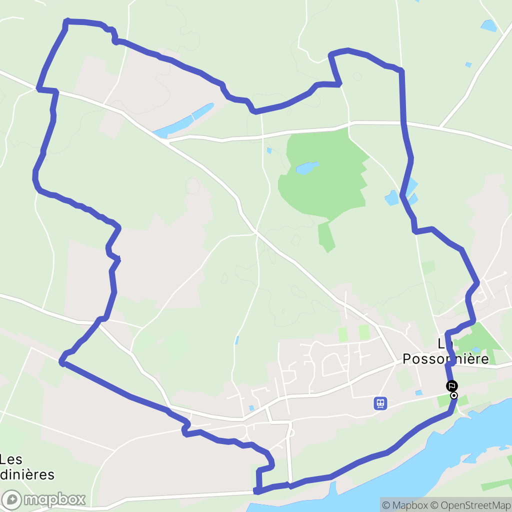 La Possonnière : carte du parcours de randonnée - France