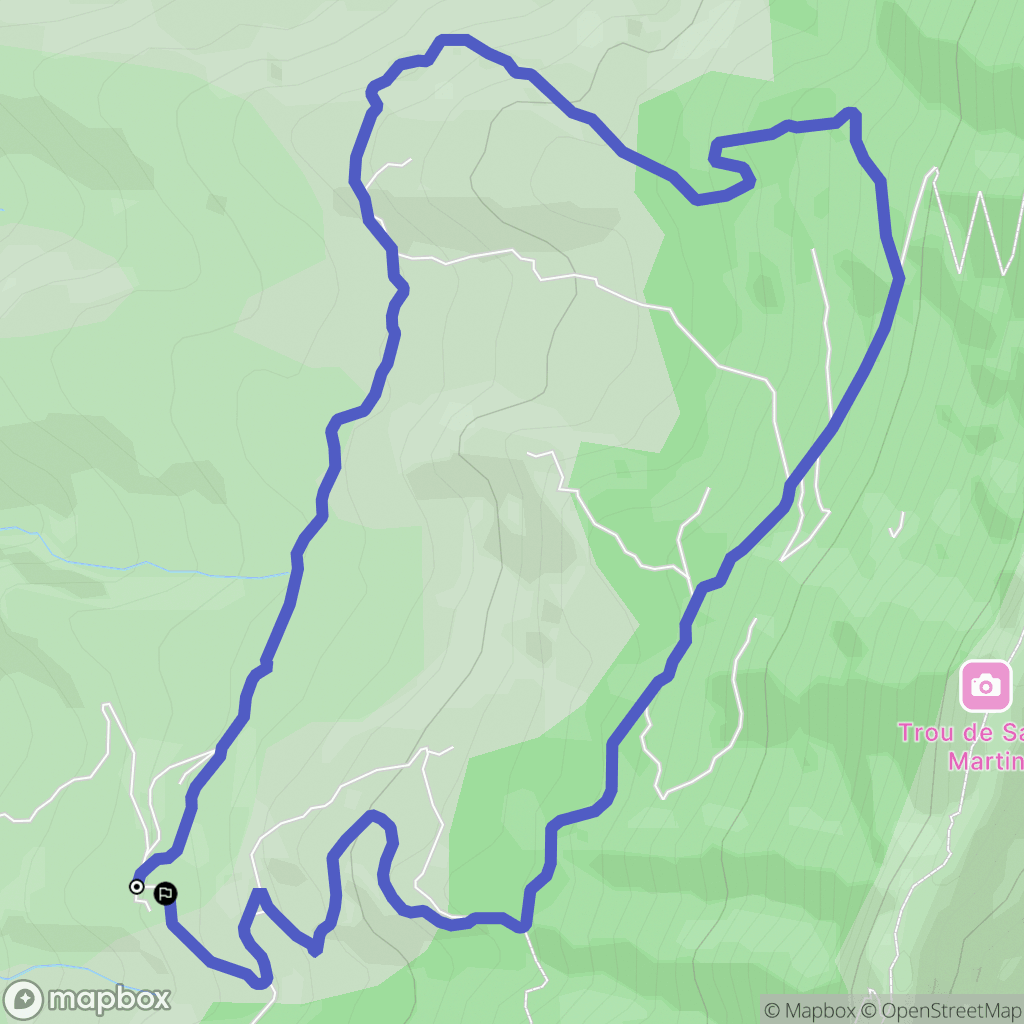 Digne-les-Bains : carte du parcours de randonnée - France