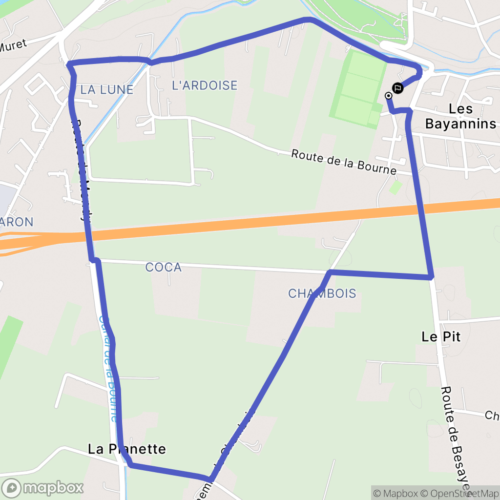 Bourg-de-Péage : carte du parcours de randonnée - France