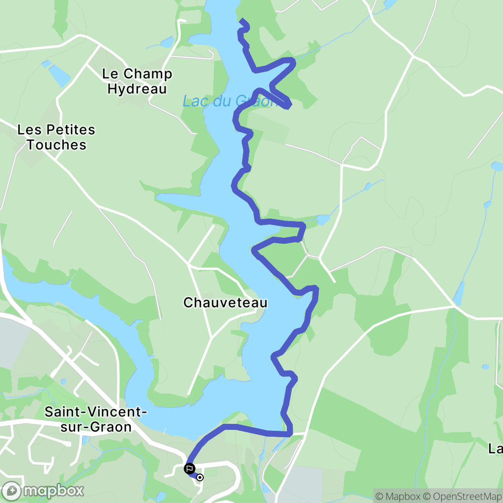 Saint-Vincent-sur-Graon : carte du parcours de randonnée - France