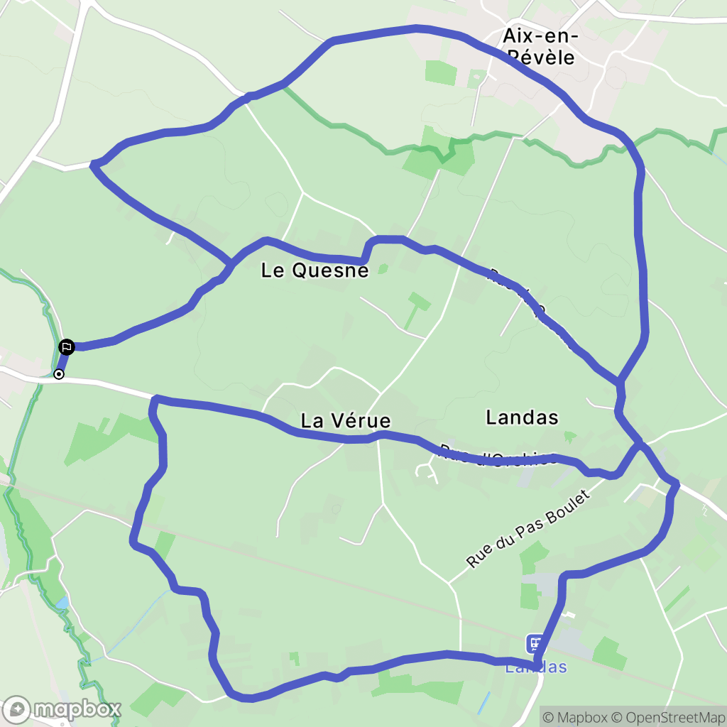 Orchies : carte du parcours de randonnée - France