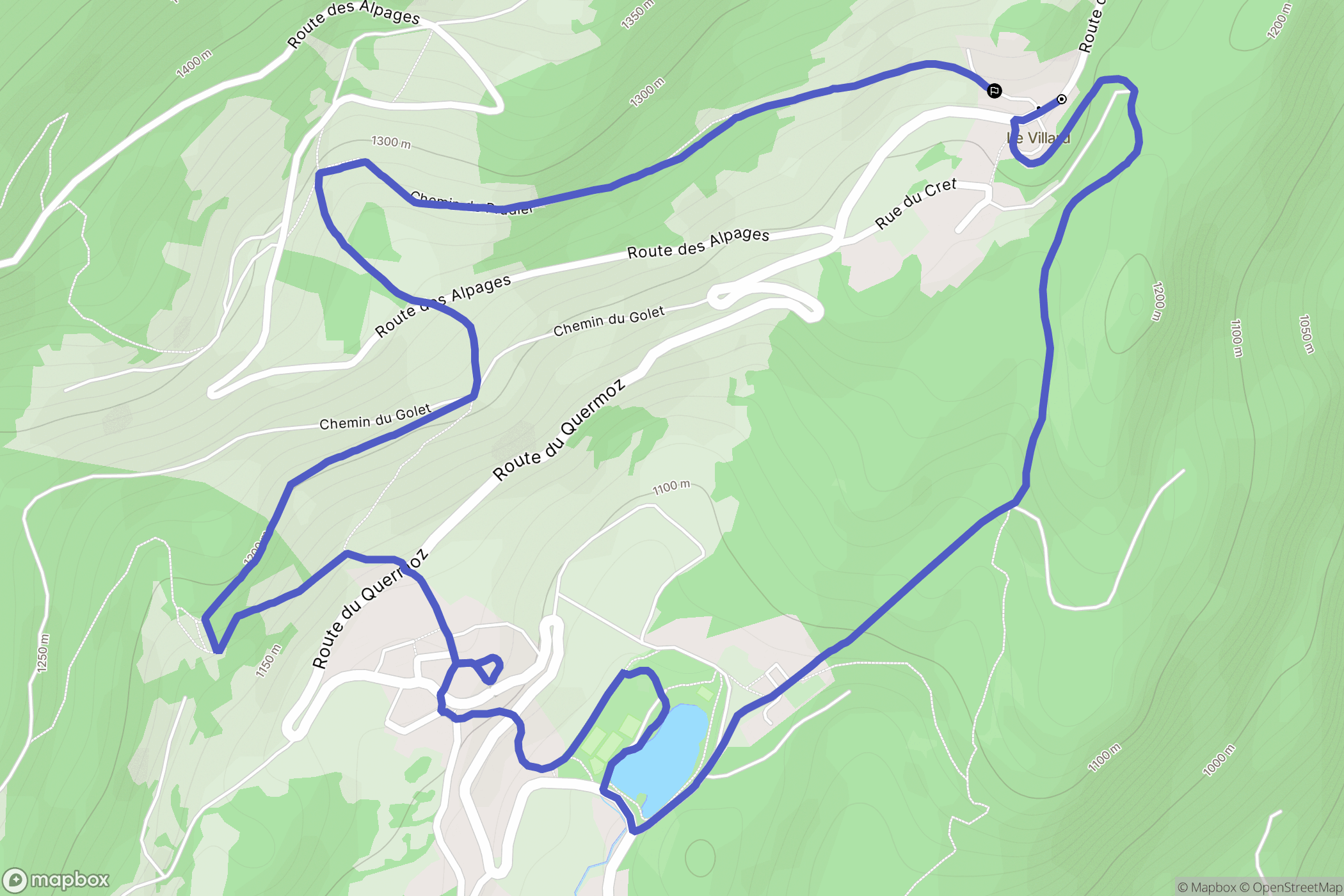 Hautecour : carte du parcours de randonnée - France