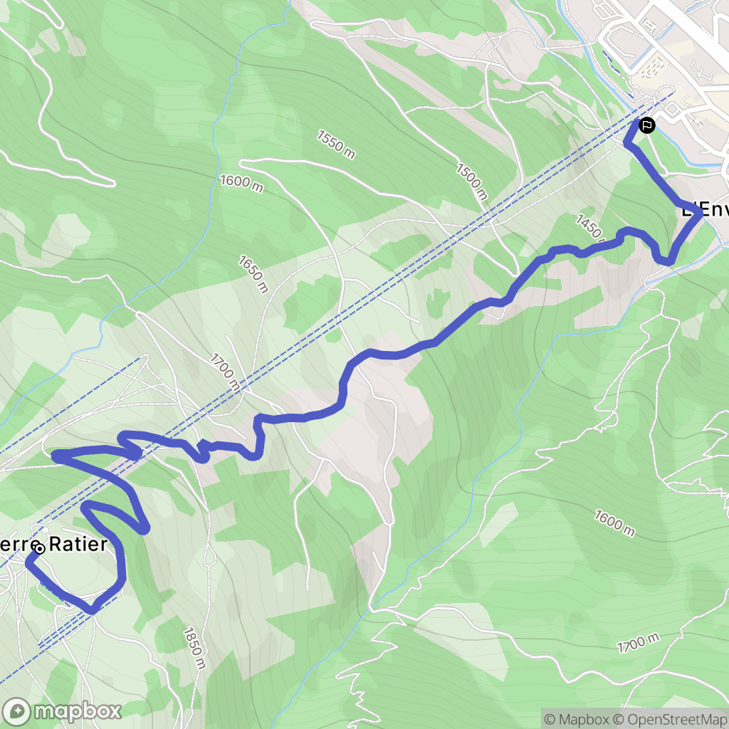 Saint-Chaffrey : carte du parcours de randonnée - France