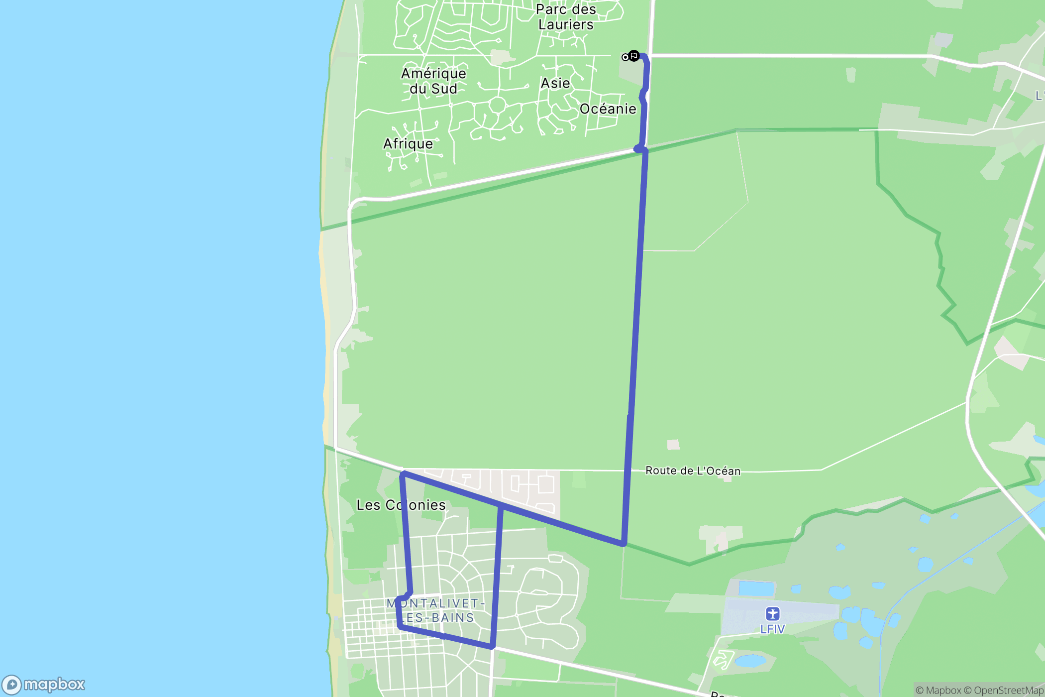 Grayan-et-l'Hôpital : carte du parcours de randonnée - France