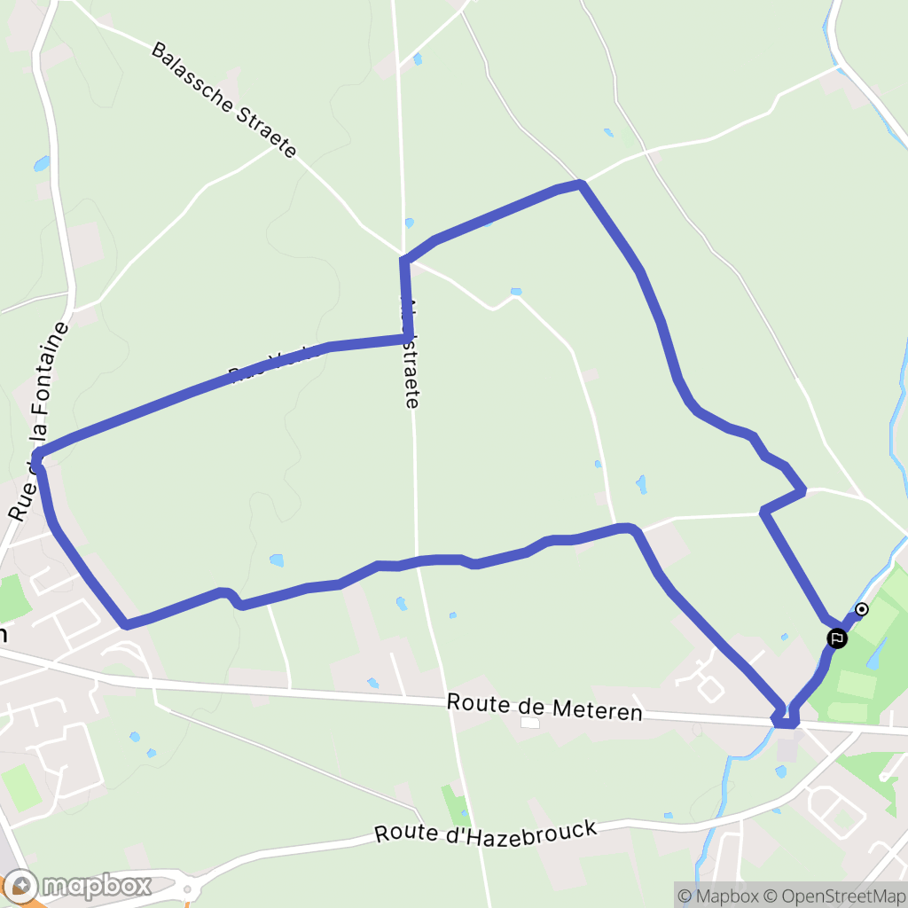 Bailleul : carte du parcours de randonnée - France
