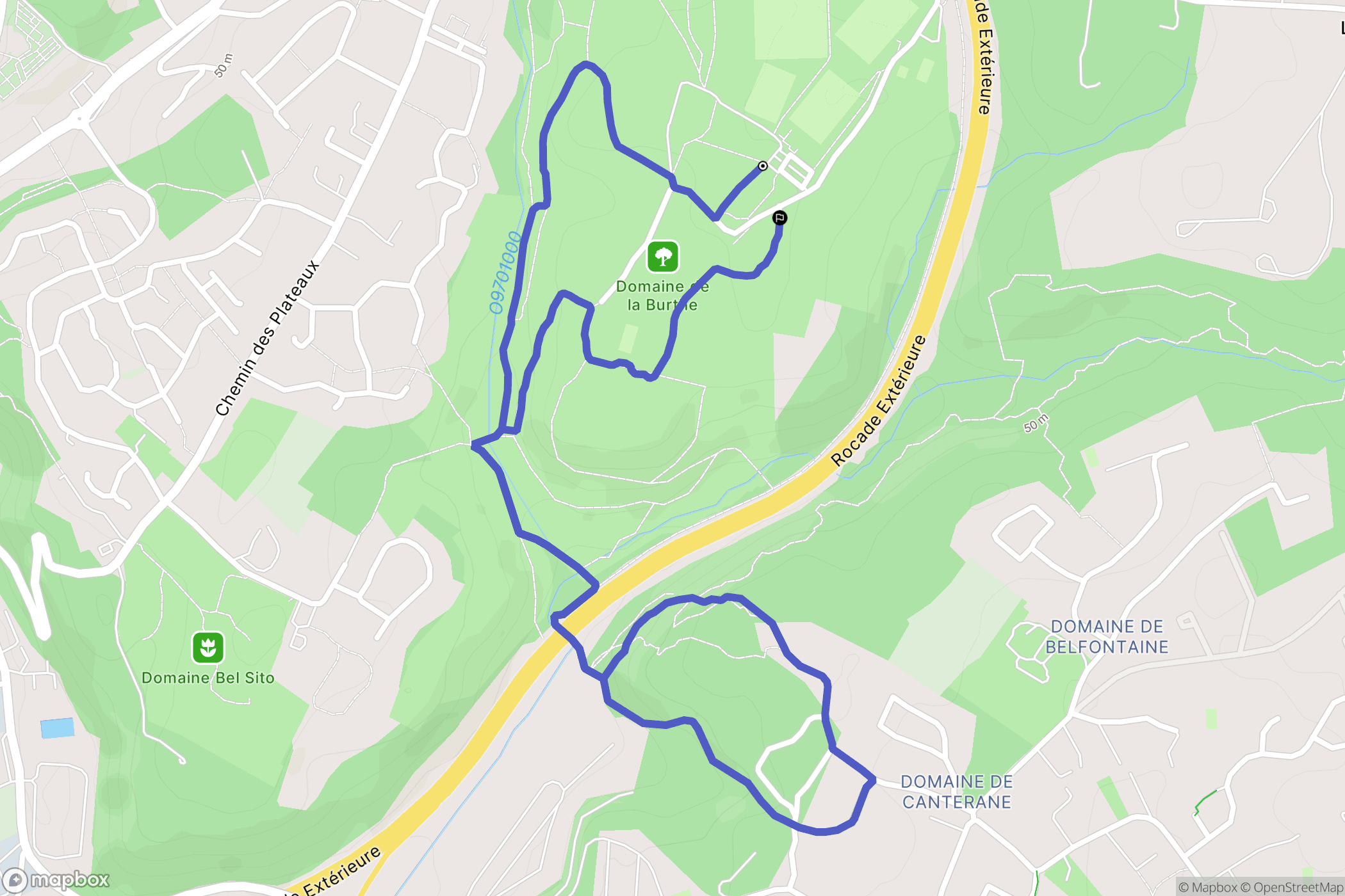 Floirac : carte du parcours de randonnée - France