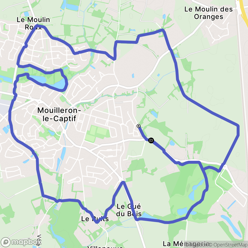 Mouilleron-le-Captif : carte du parcours de randonnée - France