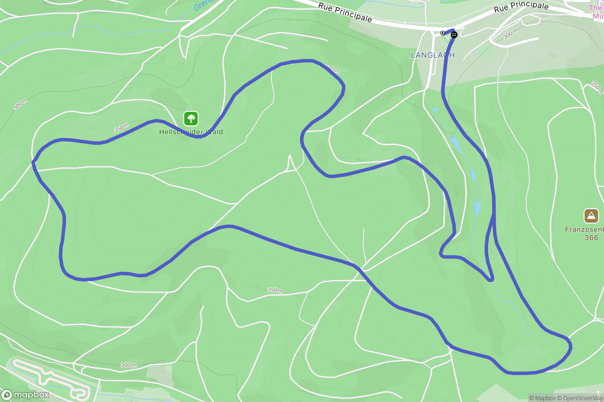 Saint-Louis-lès-Bitche : carte du parcours de randonnée - France