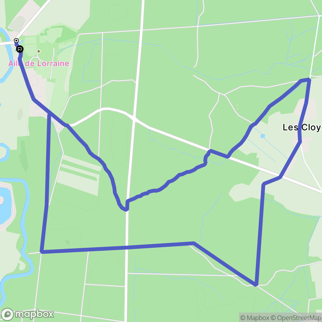 Chiry-Ourscamp : carte du parcours de randonnée - France