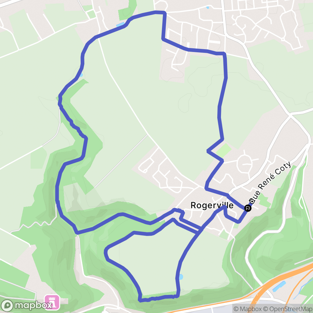 Rogerville : carte du parcours de randonnée - France