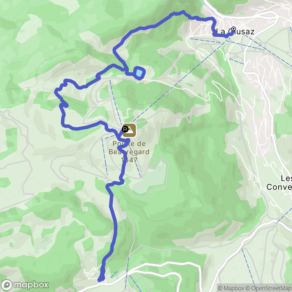 La Clusaz : carte du parcours de randonnée - France
