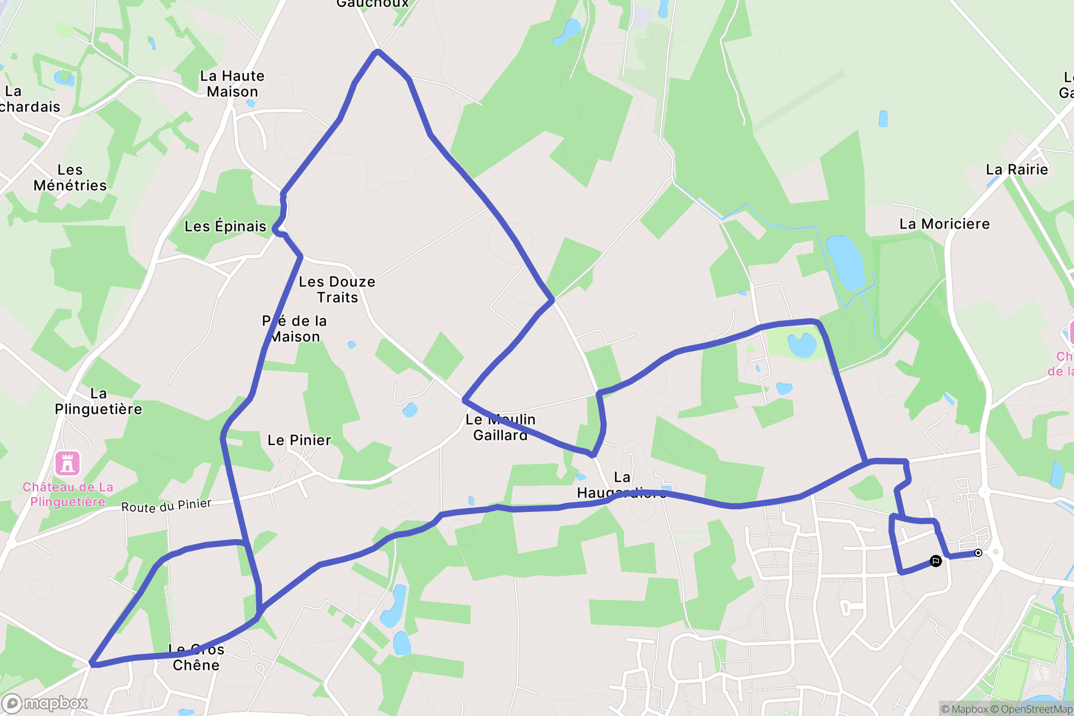 Pont-Saint-Martin : carte du parcours de randonnée - France