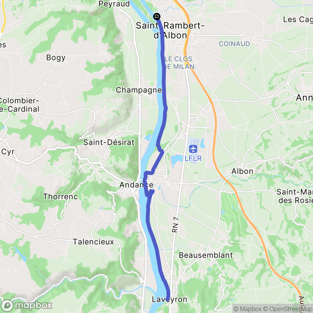 Saint-Rambert-d'Albon : carte du parcours de randonnée - France