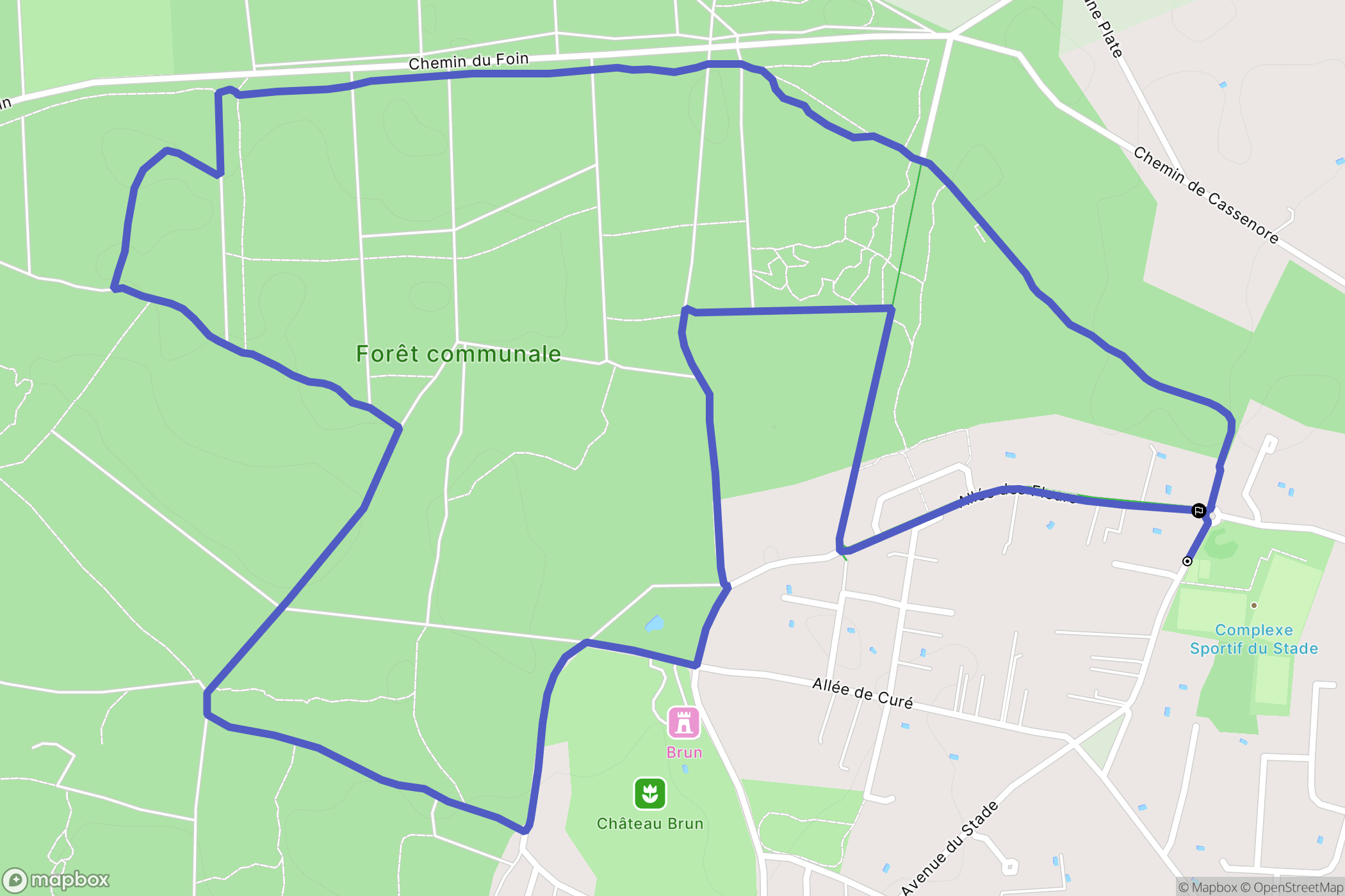 Le Taillan-Médoc : carte du parcours de randonnée - France