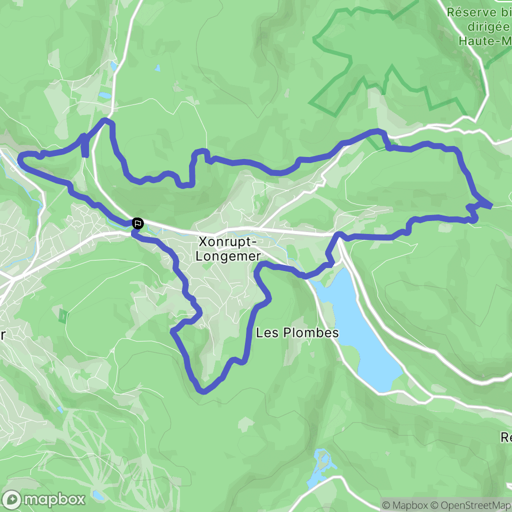 Xonrupt-Longemer : carte du parcours de randonnée - France