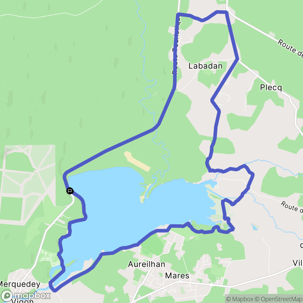 Mimizan : carte du parcours de randonnée - France