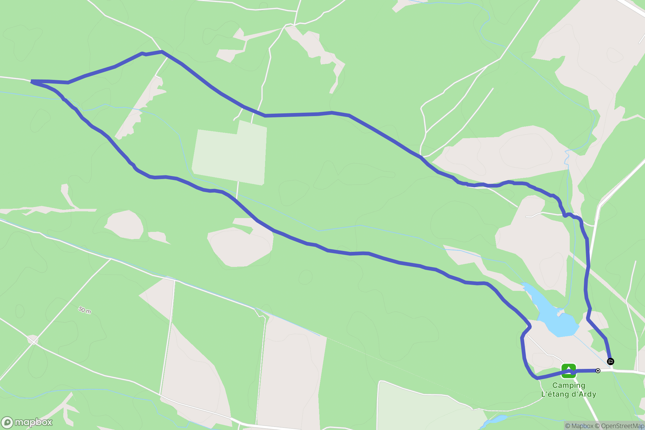 Saint-Paul-lès-Dax : carte du parcours de randonnée - France