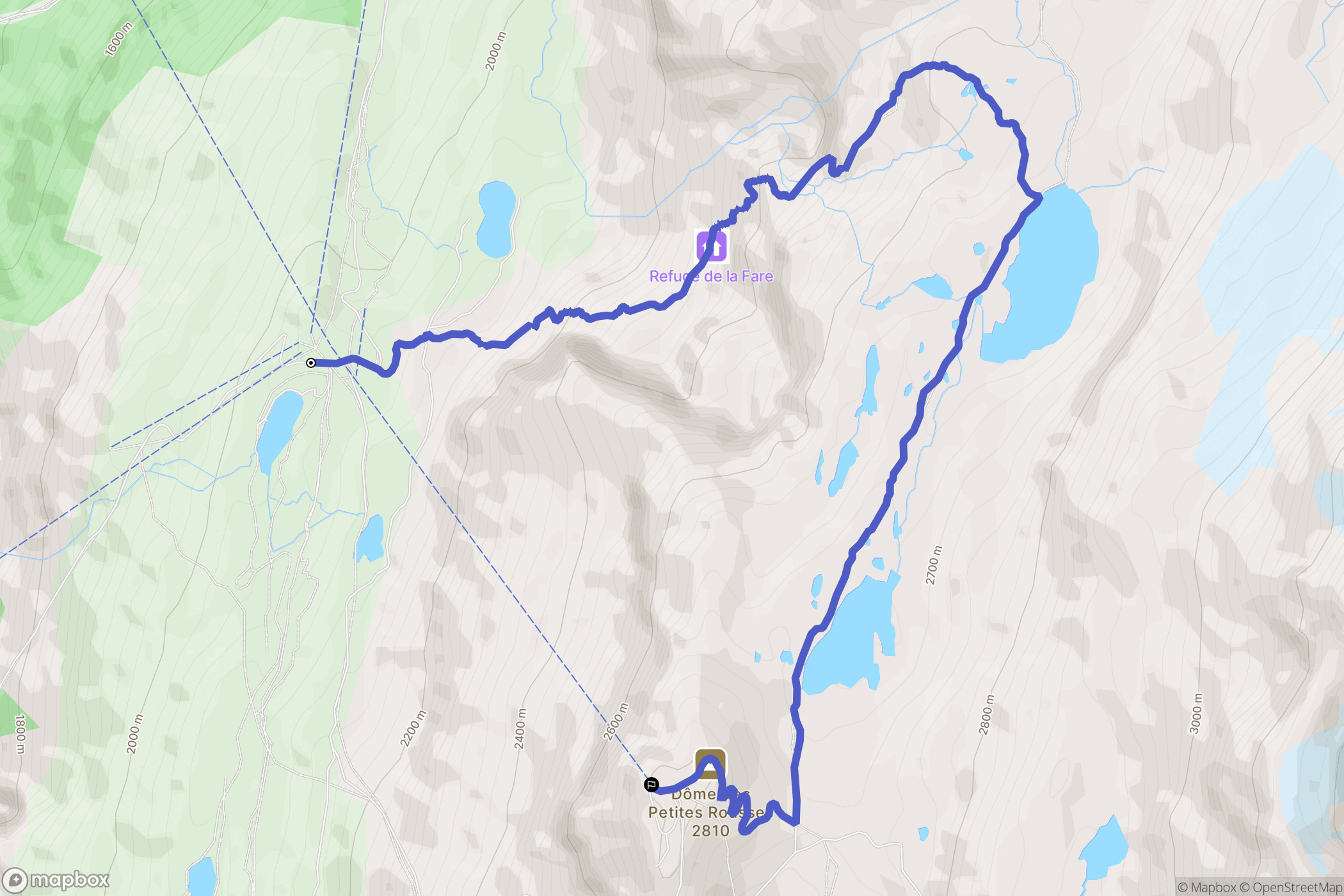 Oz : carte du parcours de randonnée - France