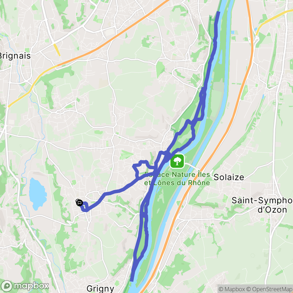 Millery : carte du parcours de randonnée - France