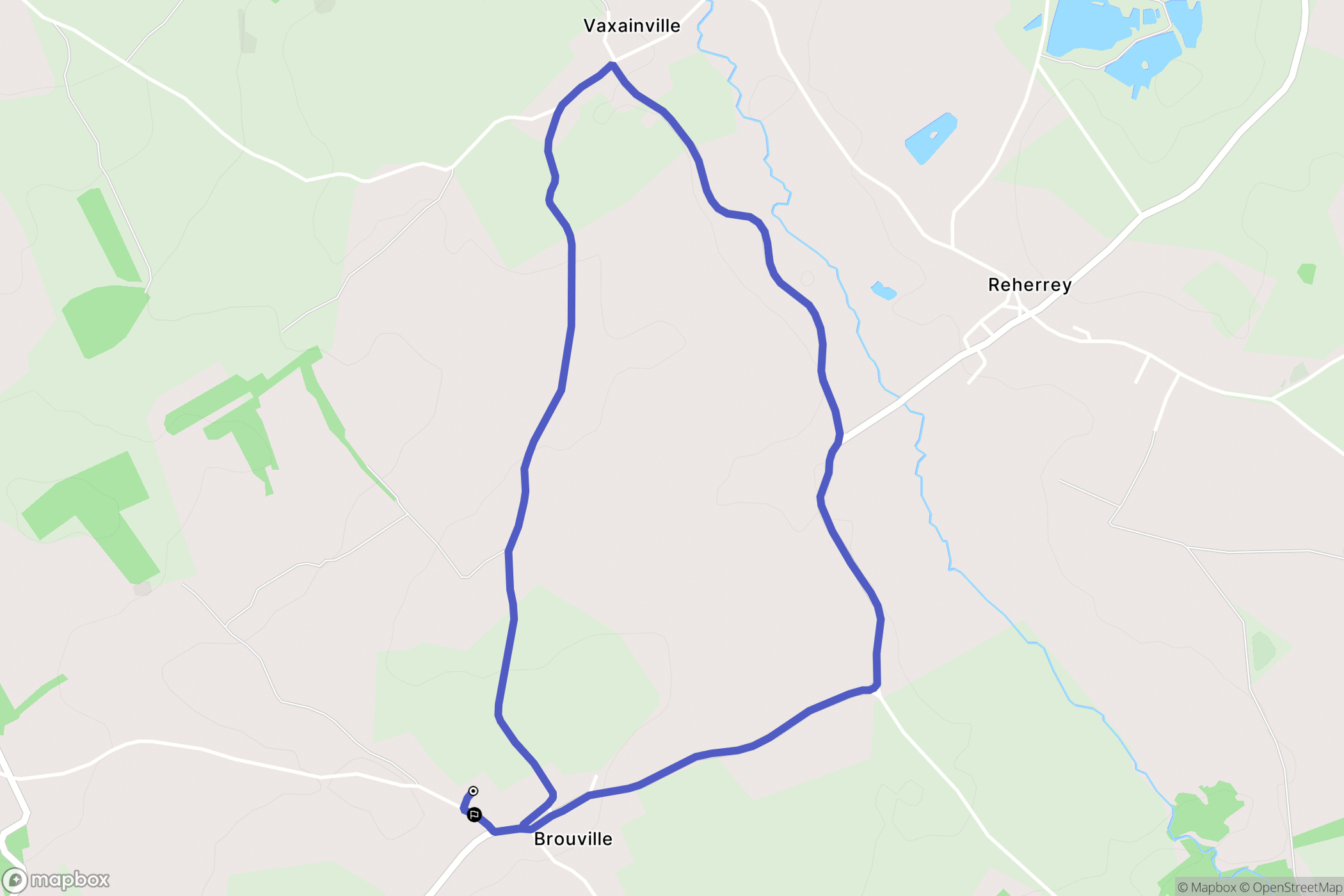 Brouville : carte du parcours de randonnée - France