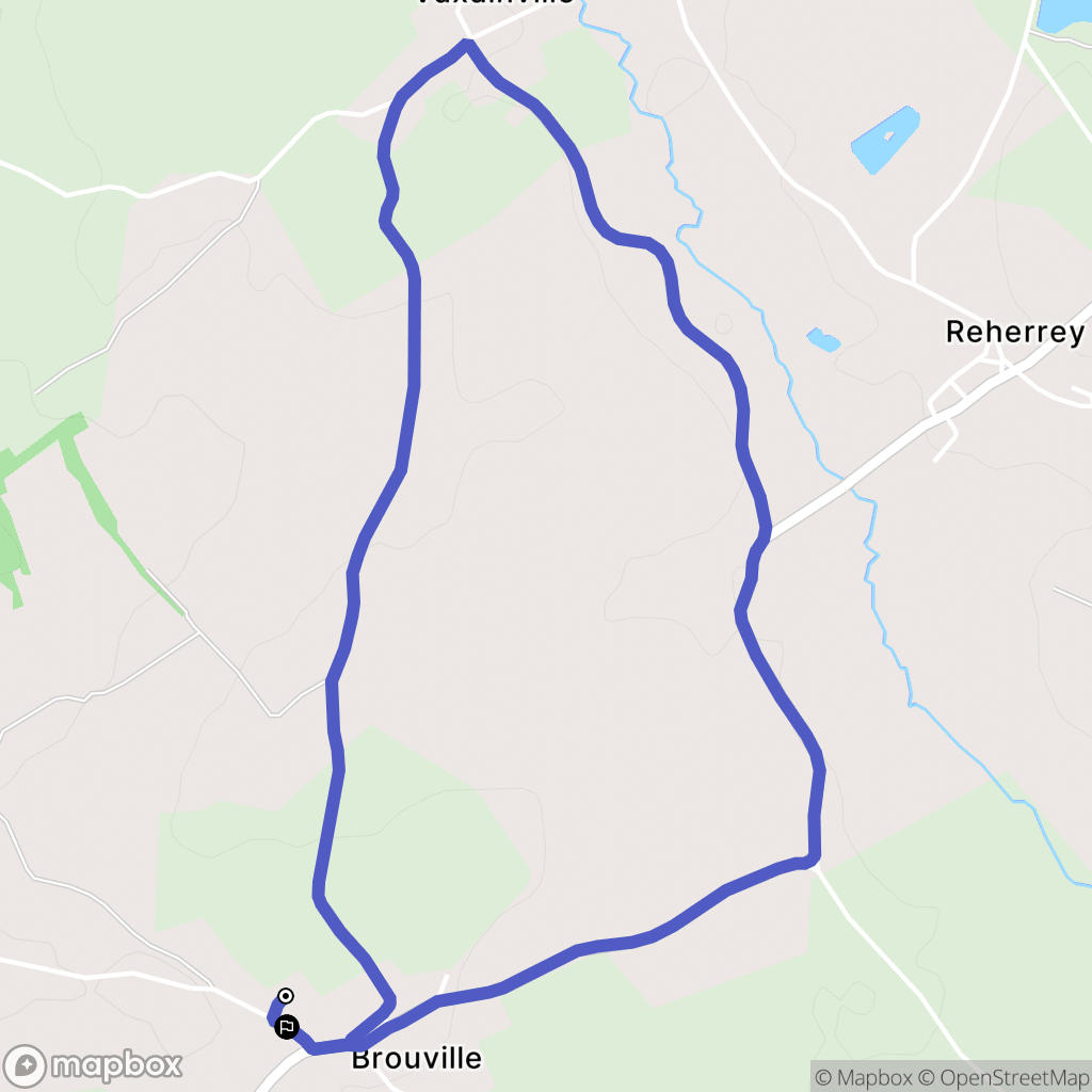 Brouville : carte du parcours de randonnée - France