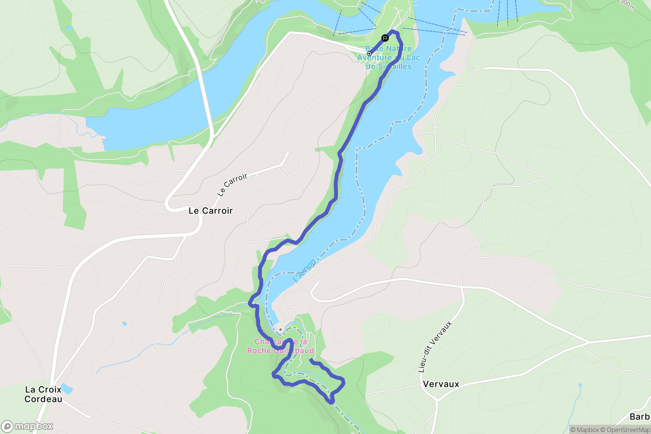 Sidiailles : carte du parcours de randonnée - France