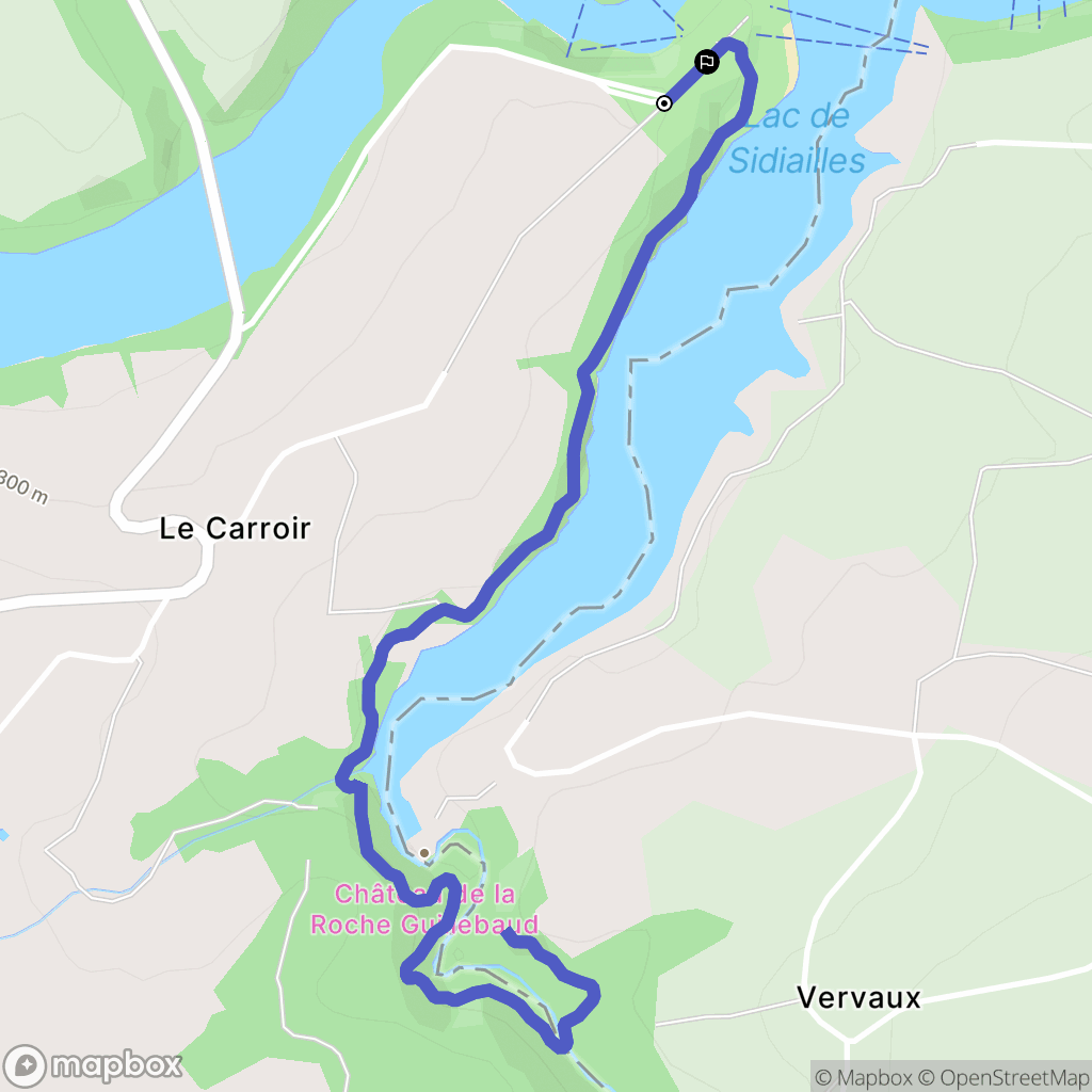 Sidiailles : carte du parcours de randonnée - France