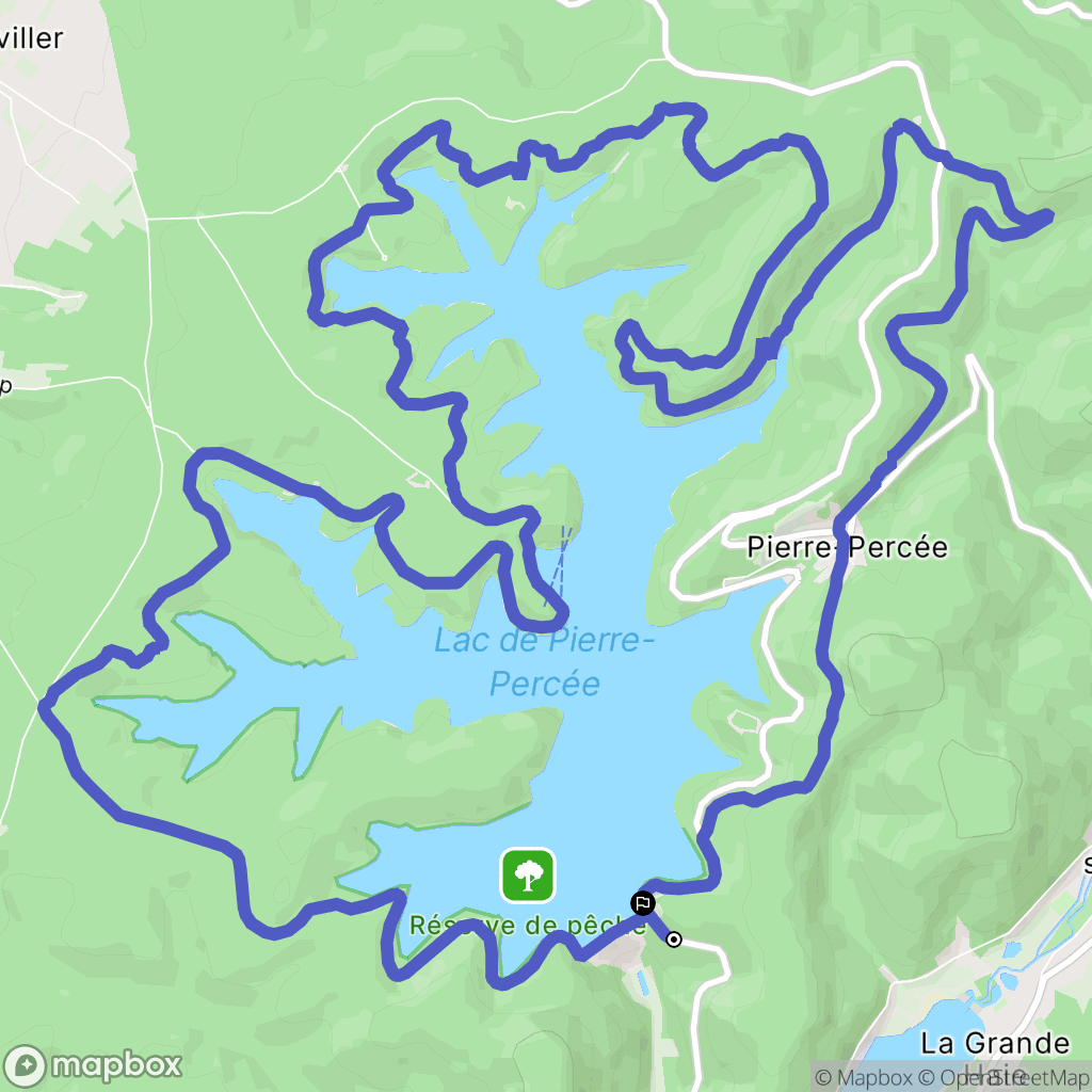Pierre-Percée : carte du parcours de randonnée - France