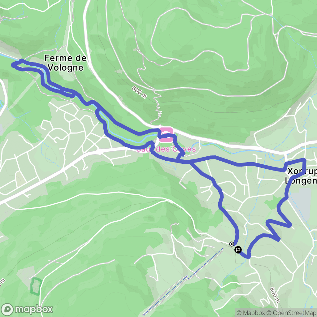 Xonrupt-Longemer : carte du parcours de randonnée - France