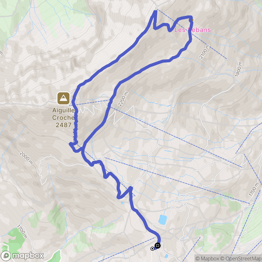 Hauteluce : carte du parcours de randonnée - France