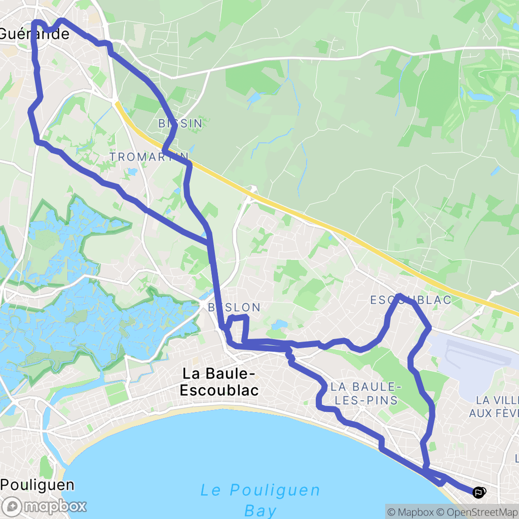 Pornichet : carte du parcours de randonnée - France
