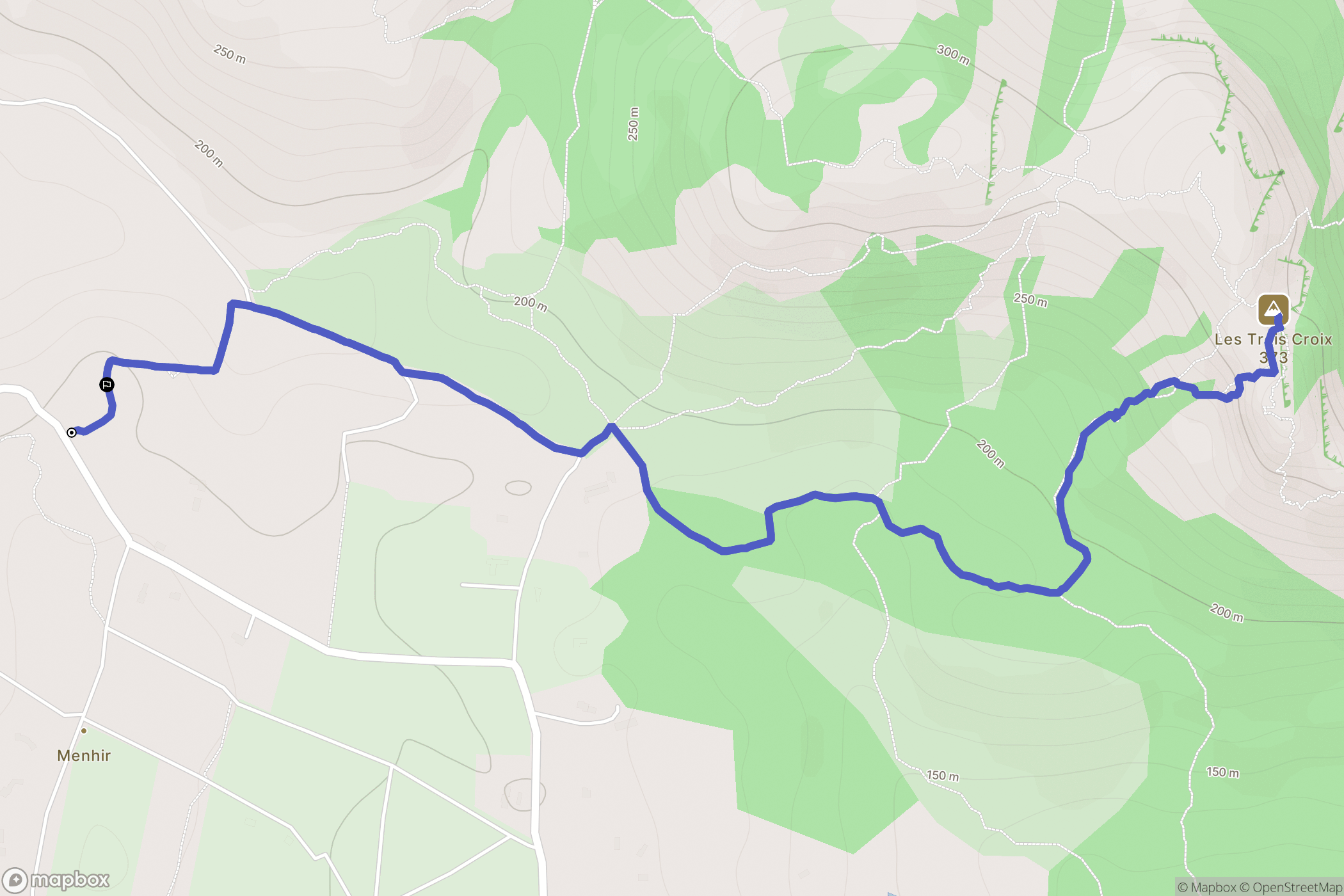 Le Muy : carte du parcours de randonnée - France