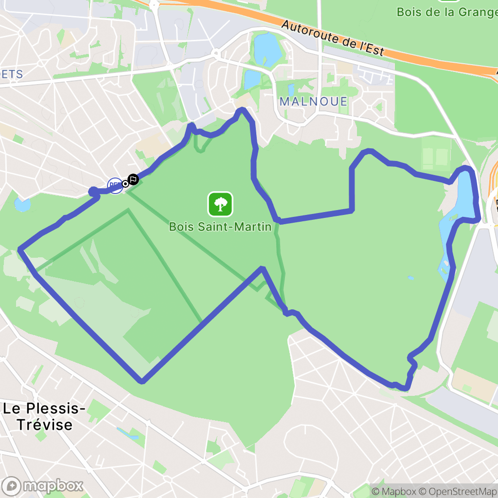 Noisy-le-Grand : carte du parcours de randonnée - France
