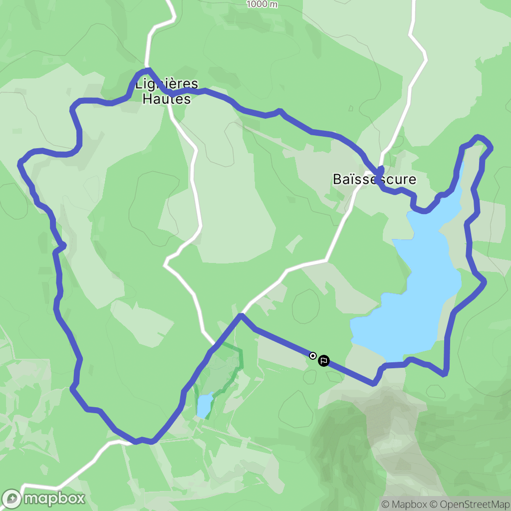 Fraisse-sur-Agout : carte du parcours de randonnée - France