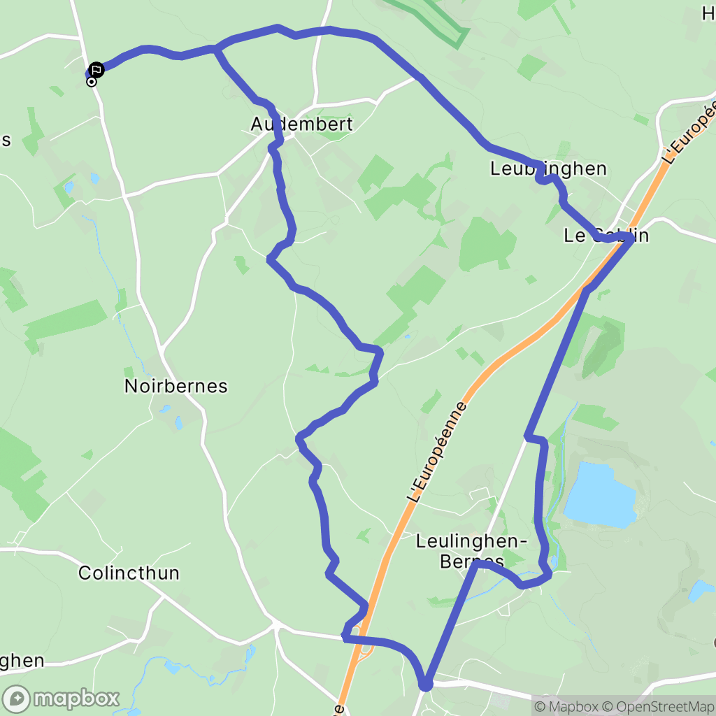 Audembert : carte du parcours de randonnée - France