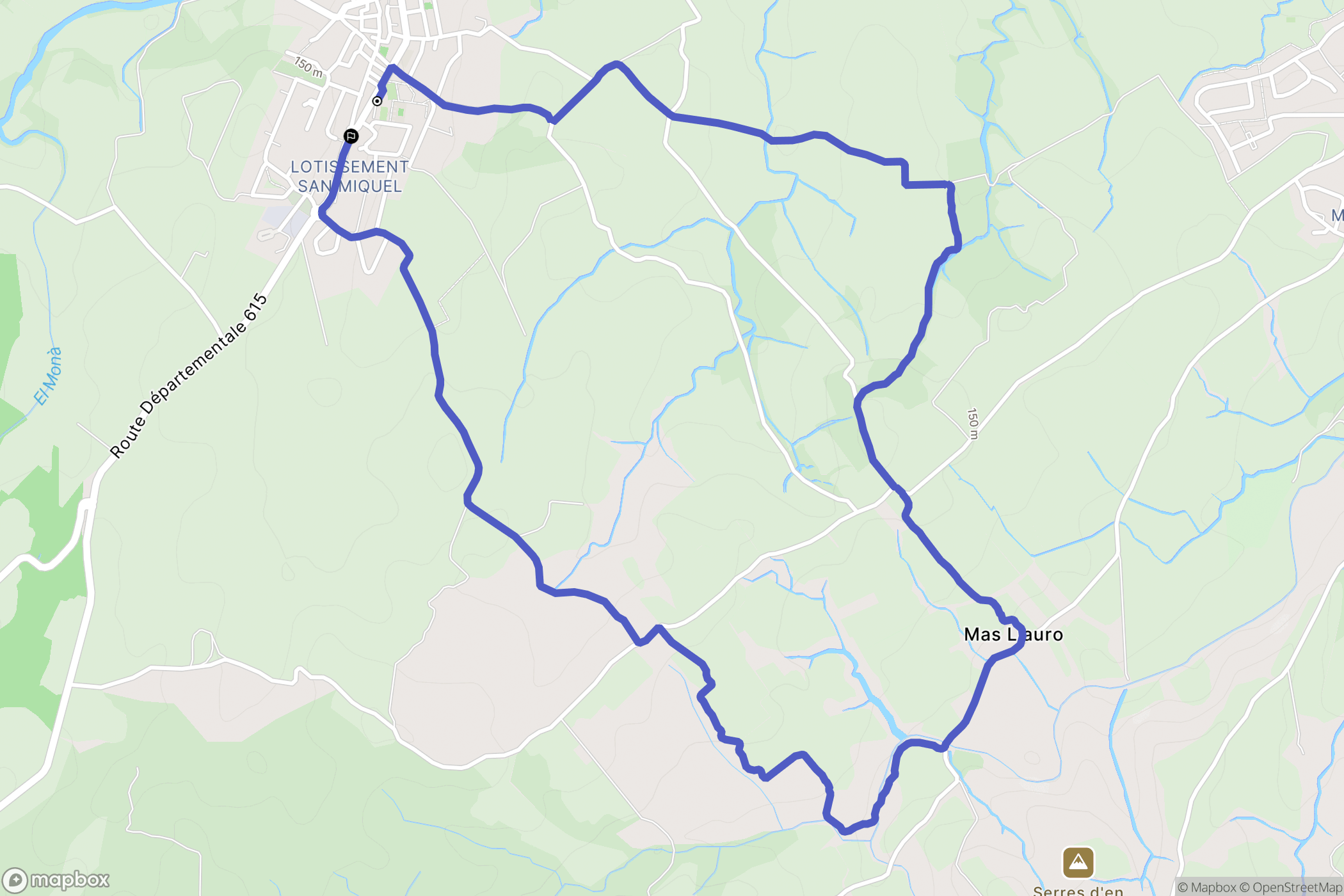 Fourques : carte du parcours de randonnée - France