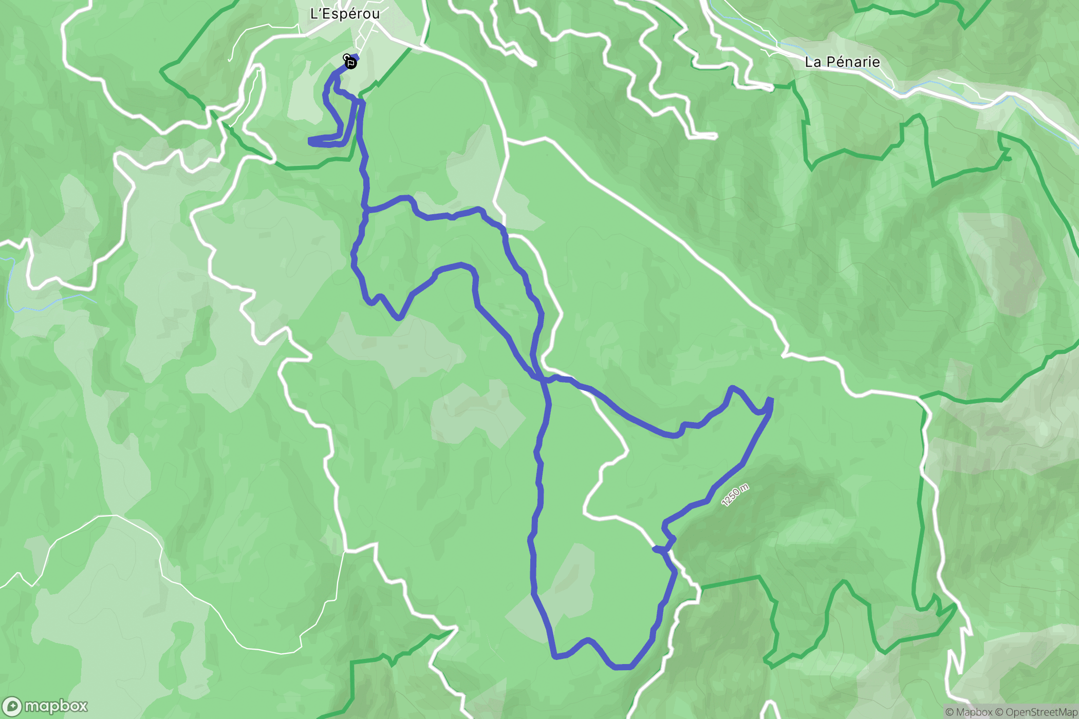 Dourbies : carte du parcours de randonnée - France