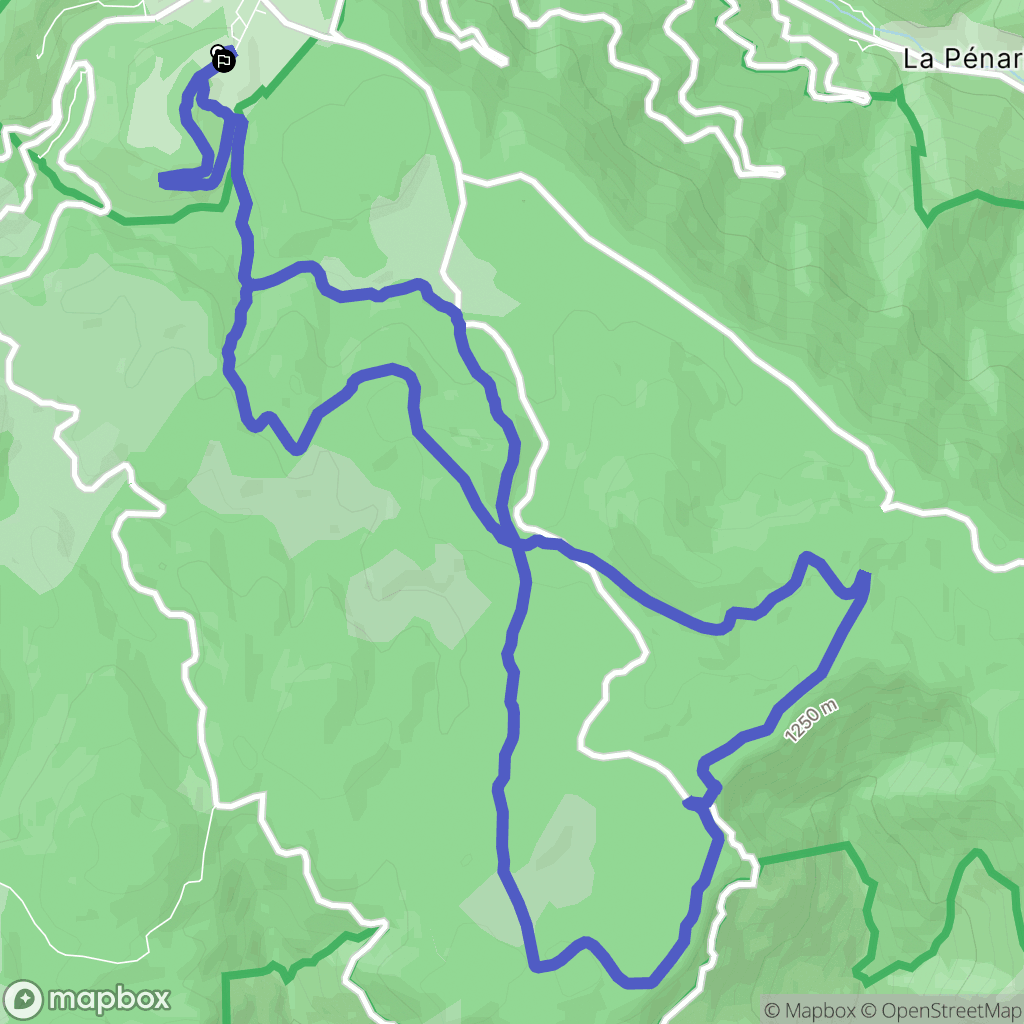 Dourbies : carte du parcours de randonnée - France