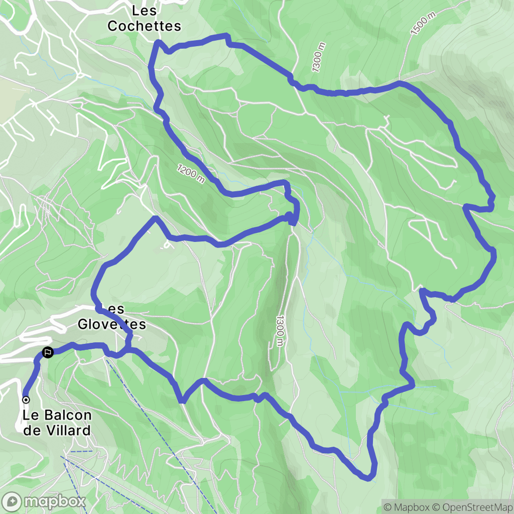 Villard-de-Lans : carte du parcours de randonnée - France