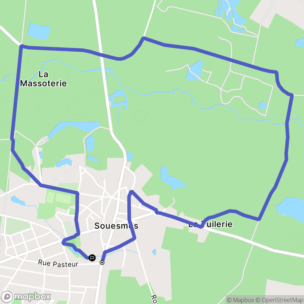 Souesmes : carte du parcours de randonnée - France