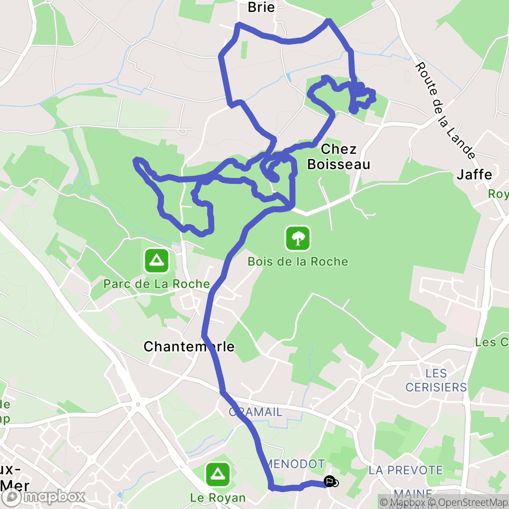 Royan : carte du parcours de randonnée - France