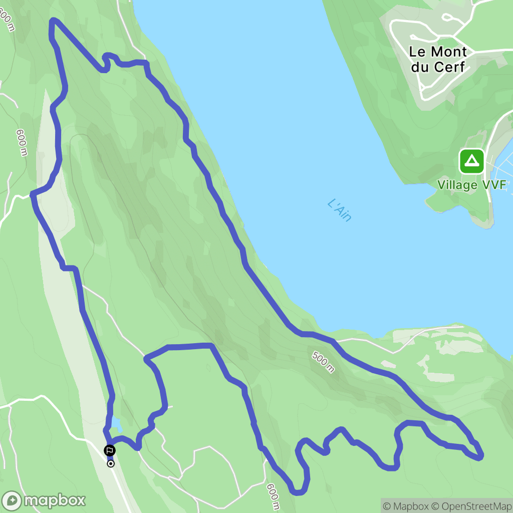 Onoz : carte du parcours de randonnée - France