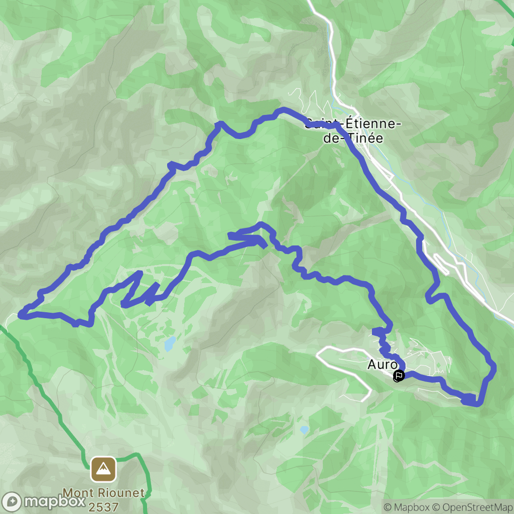 Saint-Étienne-de-Tinée : carte du parcours de randonnée - France