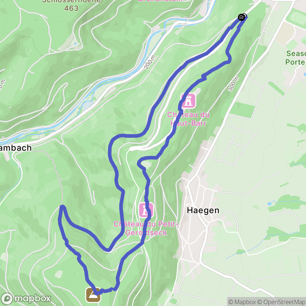 Saverne : carte du parcours de randonnée - France